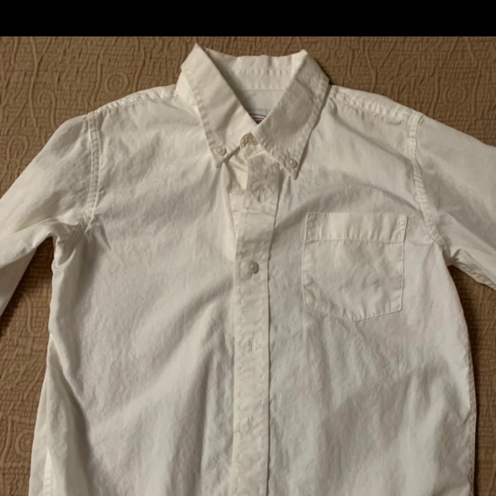 Talbots kids button down white size 6-7 small